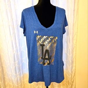Los Angeles Dodgers Blue Women's Top T-Shirt Under Armour XXL